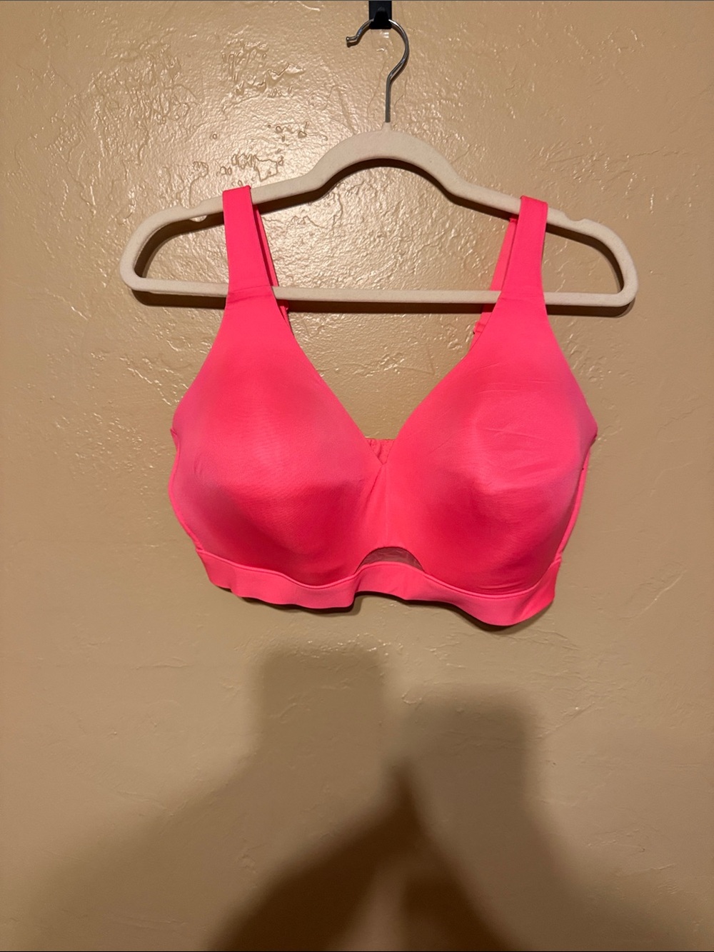 Cacique Neon Pink Seamless Wireless Support Bra